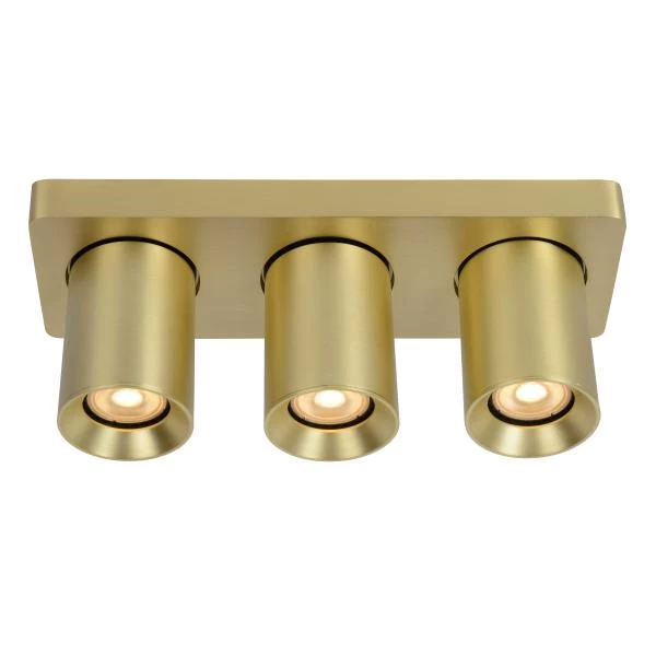 Lucide NIGEL - Deckenstrahler - LED Dim to warm - GU10 - 3x5W 2200K/3000K - Mattes Gold / Messing - DETAIL 1